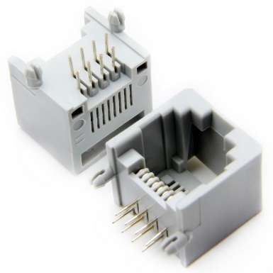 کانکتور LAN RJ45 مادگی رایت رو بردی پلاستیکی