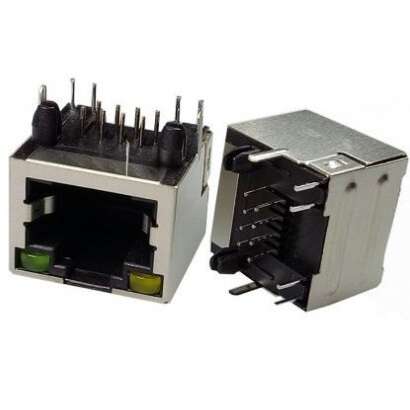 کانکتور LAN RJ45 مادگی رایت چراغ دار