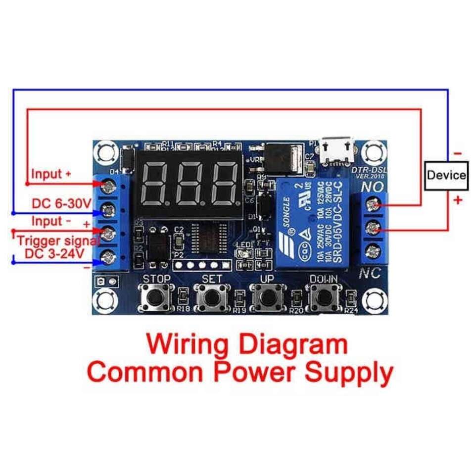 ماژول تایمر timer دیجیتال با رله JZ801