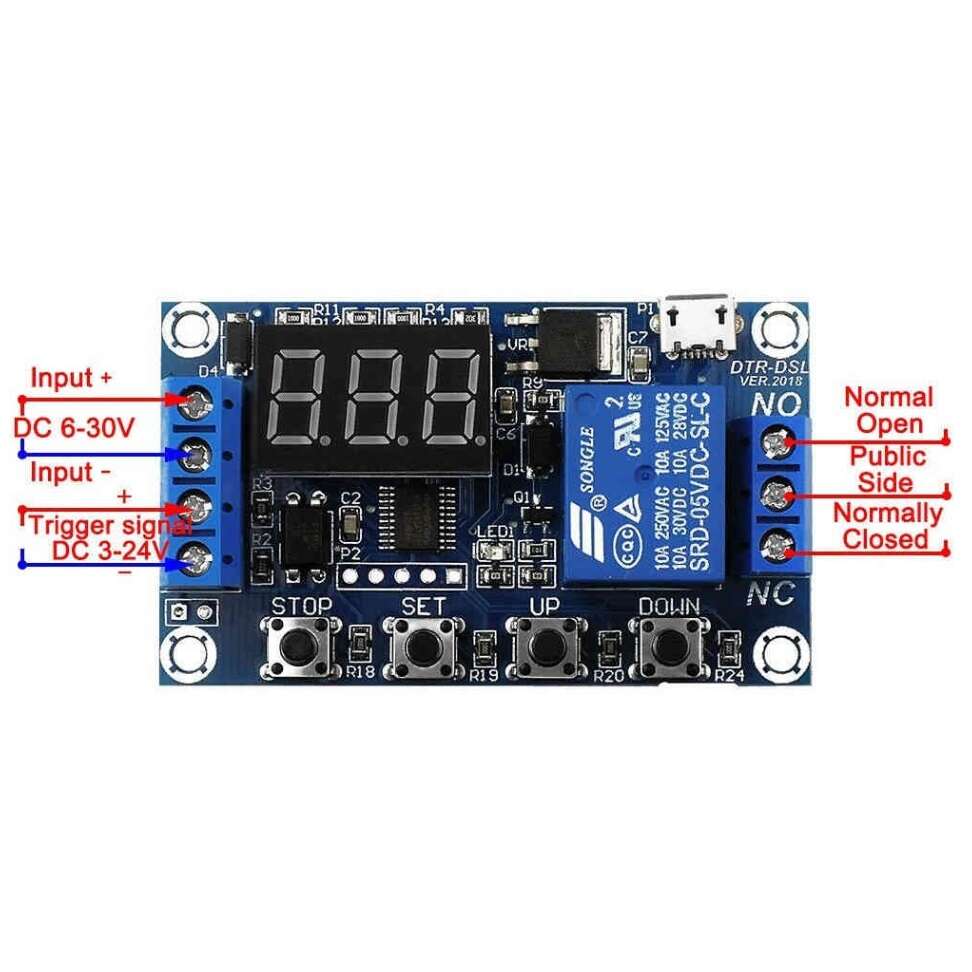 ماژول تایمر timer دیجیتال با رله JZ801