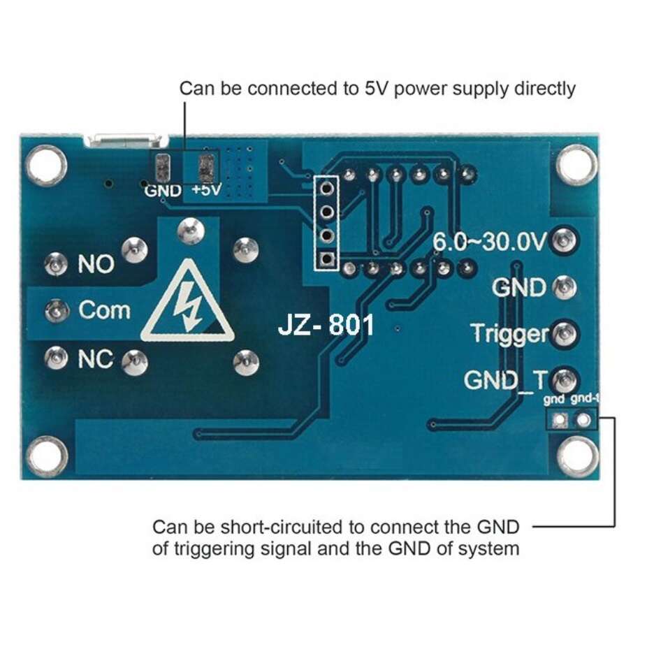 ماژول تایمر timer دیجیتال با رله JZ801