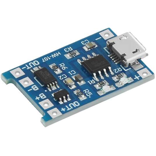 ماژول شارژ باتری های لیتیومی با TP4056 + protect