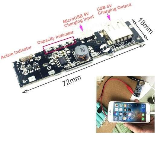 ماژول ساخت پاوربانک دارای خروجی 5V 2A USB