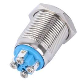 کلید فشاری فلزی خاموش/روشن فلزی قطر 16 میلی متر