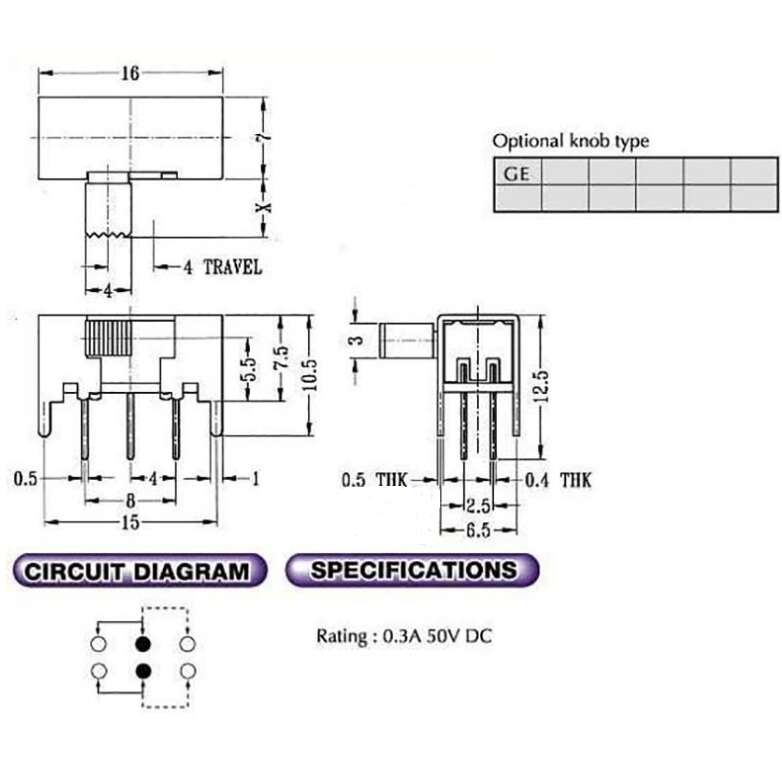 کلید کشویی آمپلی فایر و و آیفون تصویری 6 پایه 90 درجه